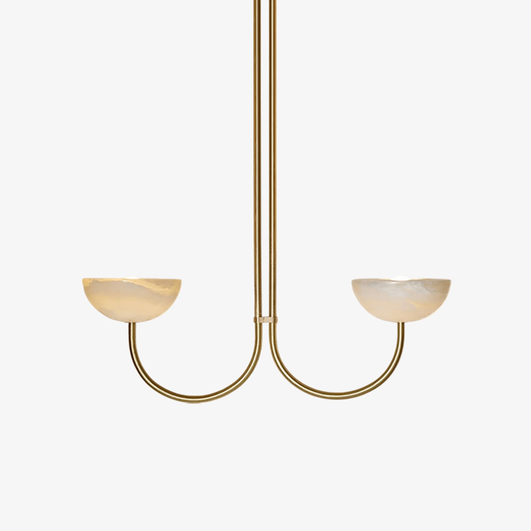 Lunaris Duo Alabaster Pendant Lamp by Bling Lighting Studio