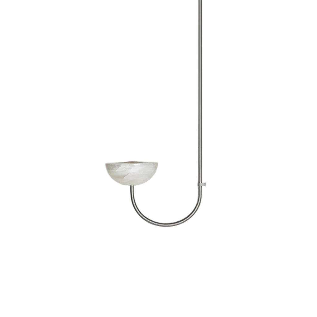 Lunaris Duo Alabaster Pendant Lamp by Bling Lighting Studio