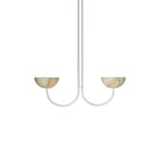 Lunaris Duo Alabaster Pendant Lamp by Bling Lighting Studio