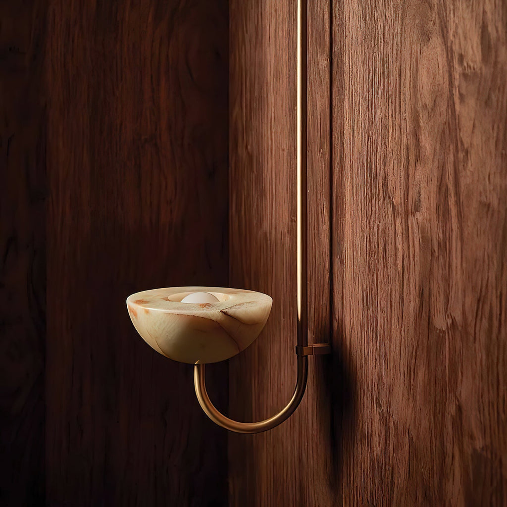 Lunaris Duo Alabaster Pendant Lamp by Bling Lighting Studio