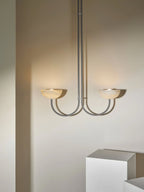Lunaris Duo Alabaster Pendant Lamp by Bling Lighting Studio