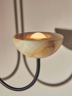 Lunaris Duo Alabaster Pendant Lamp by Bling Lighting Studio