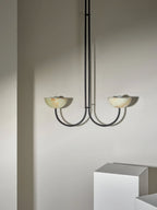 Lunaris Duo Alabaster Pendant Lamp by Bling Lighting Studio