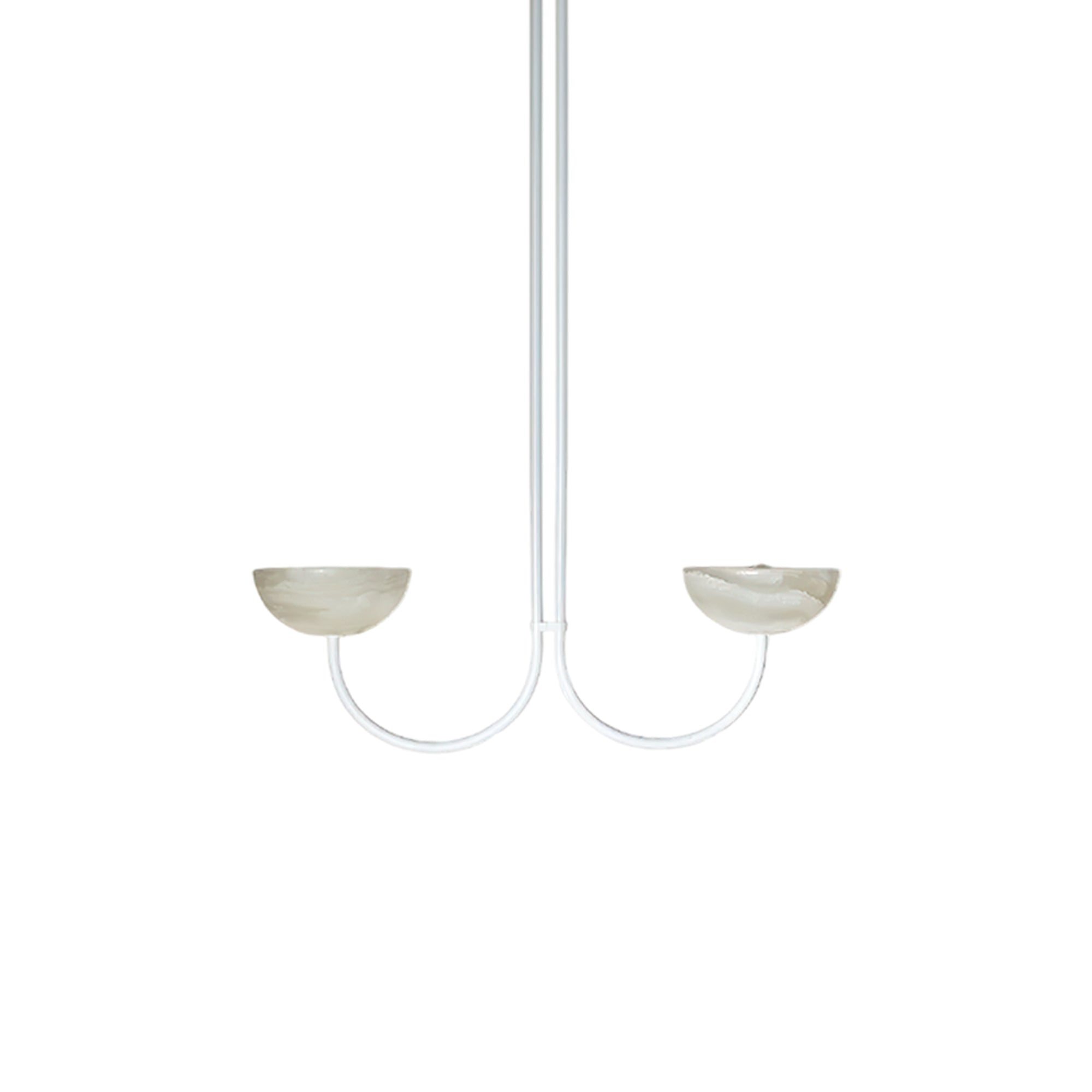 Lunaris Duo Alabaster Pendant Lamp by Bling Lighting Studio