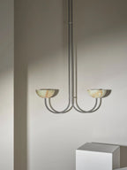 Lunaris Duo Alabaster Pendant Lamp by Bling Lighting Studio