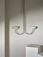 Lunaris Duo Alabaster Pendant Lamp by Bling Lighting Studio