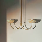 Lunaris Duo Alabaster Pendant Lamp by Bling Lighting Studio