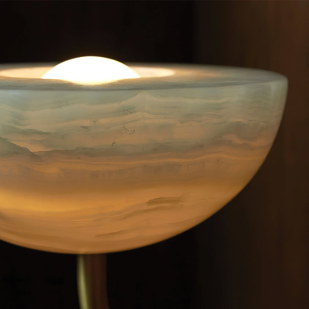 Lunaris Duo Alabaster Pendant Lamp by Bling Lighting Studio