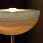 Lunaris Duo Alabaster Pendant Lamp by Bling Lighting Studio