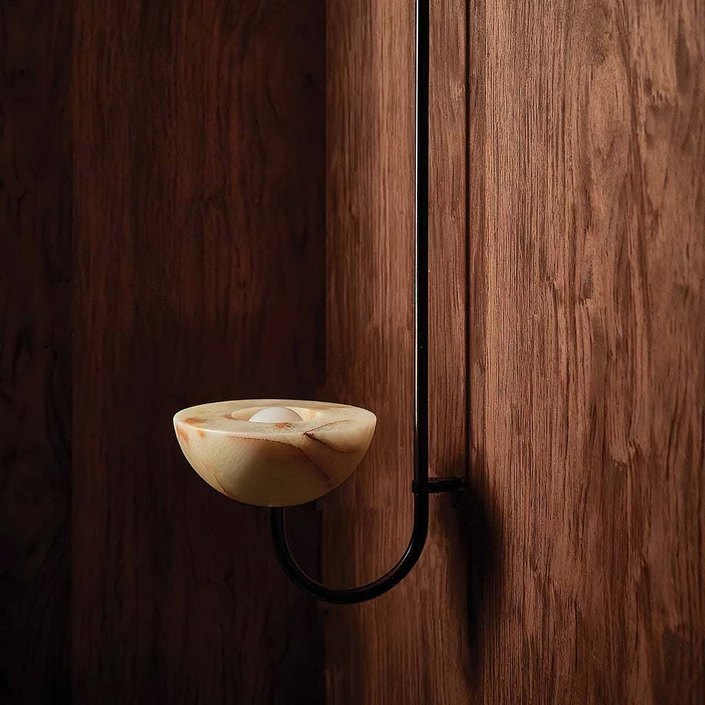 Lunaris Duo Alabaster Pendant Lamp by Bling Lighting Studio