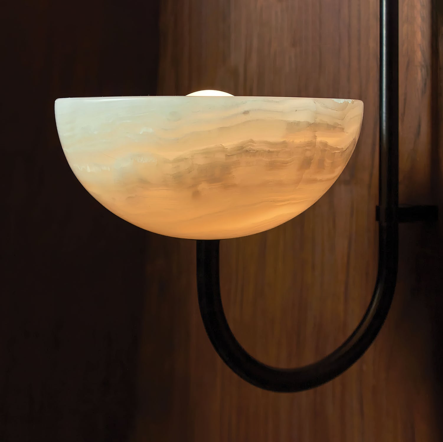Lunaris Duo Alabaster Pendant Lamp by Bling Lighting Studio