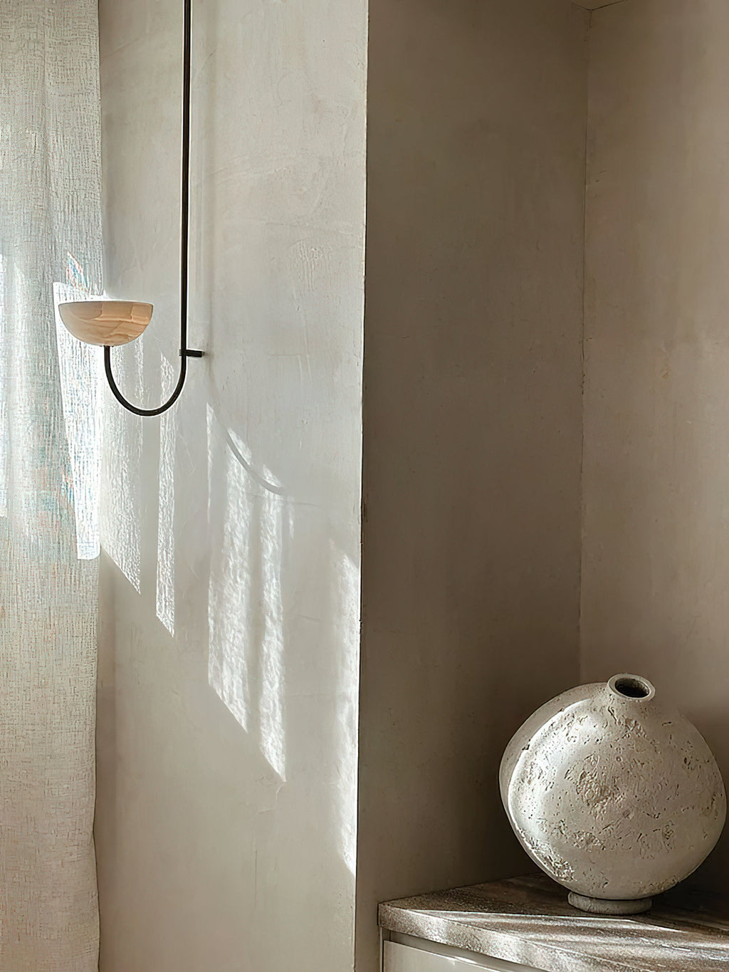 Lunaris Duo Alabaster Pendant Lamp by Bling Lighting Studio
