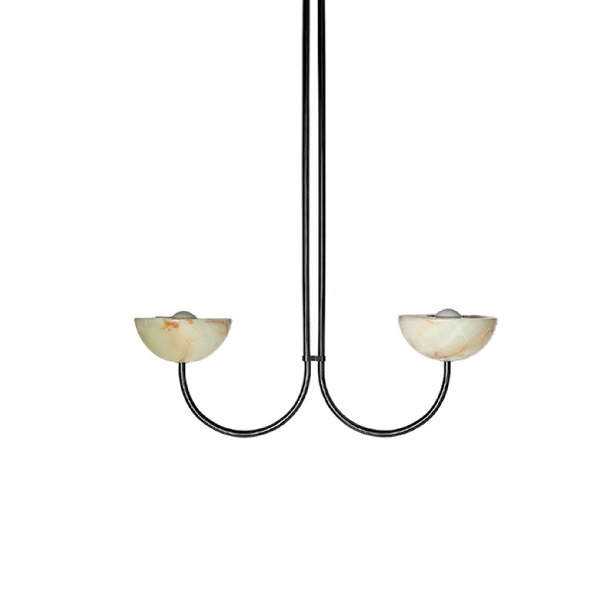 Lunaris Duo Alabaster Pendant Lamp by Bling Lighting Studio