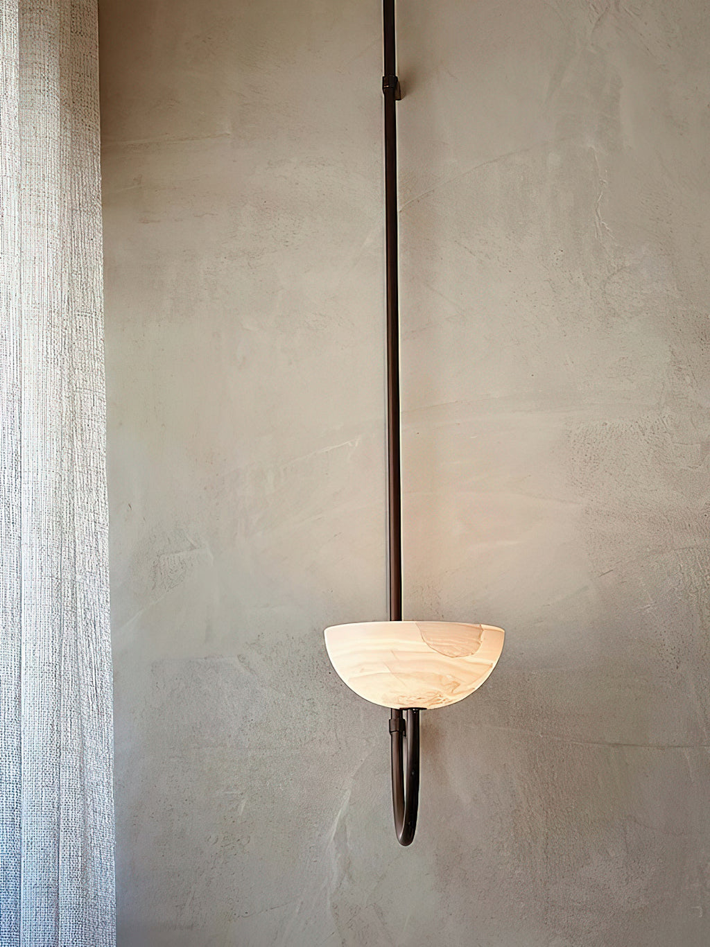 Lunaris Duo Alabaster Pendant Lamp by Bling Lighting Studio