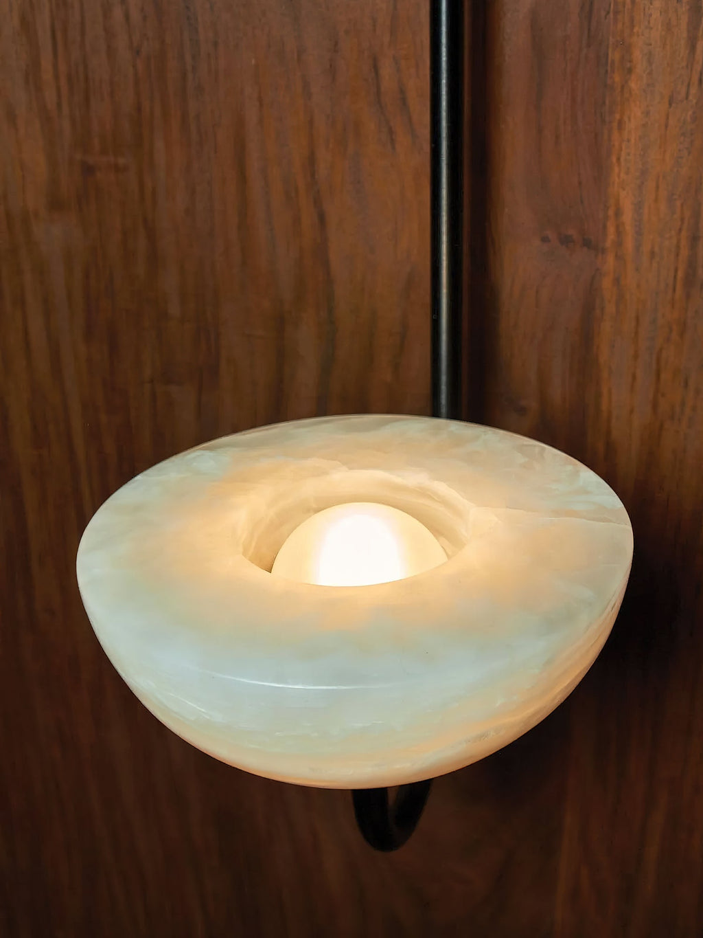 Lunaris Duo Alabaster Pendant Lamp by Bling Lighting Studio
