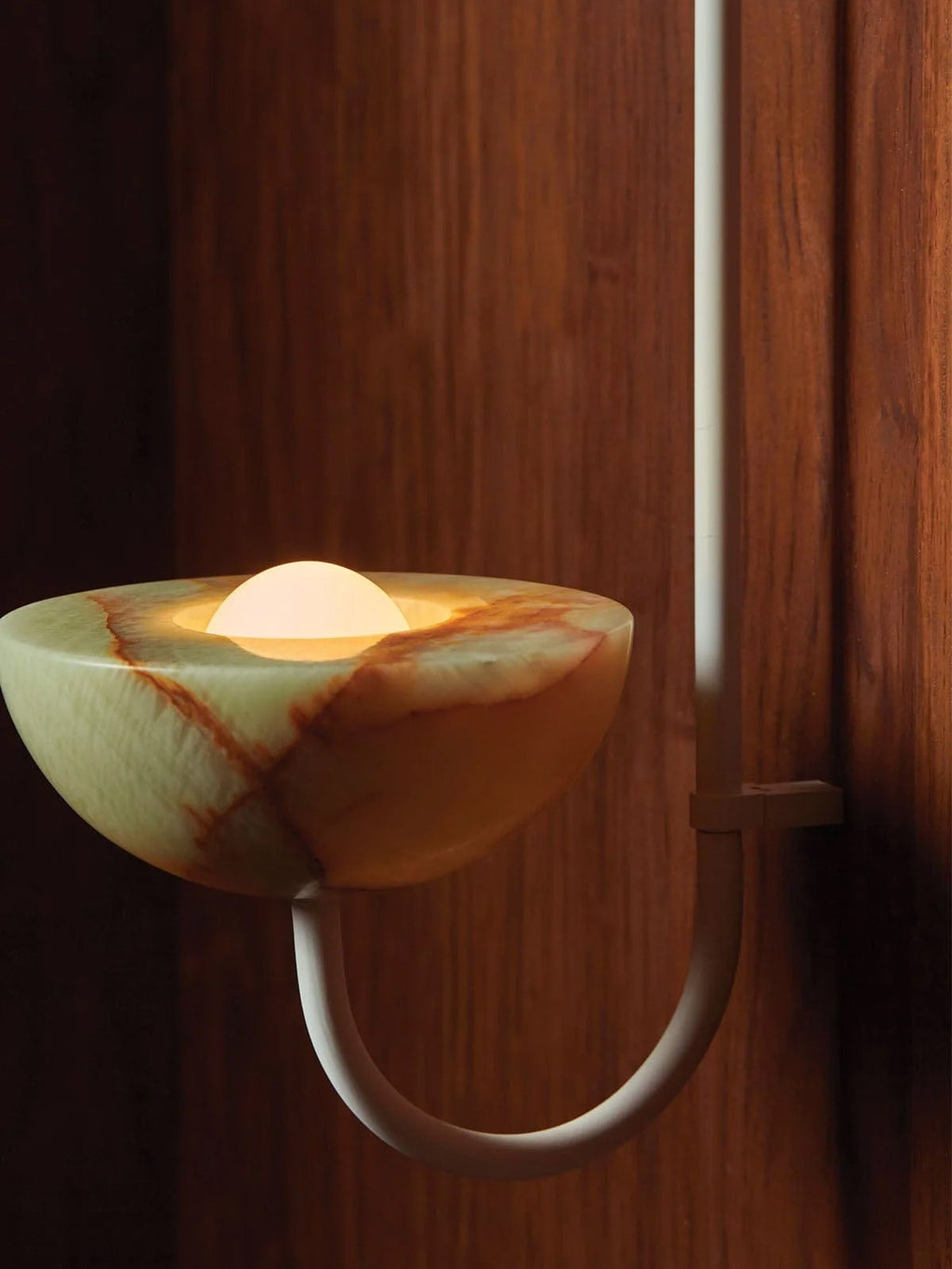 Lunaris Duo Alabaster Pendant Lamp by Bling Lighting Studio