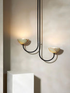 Lunaris Duo Alabaster Pendant Lamp by Bling Lighting Studio