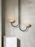 Lunaris Duo Alabaster Pendant Lamp by Bling Lighting Studio