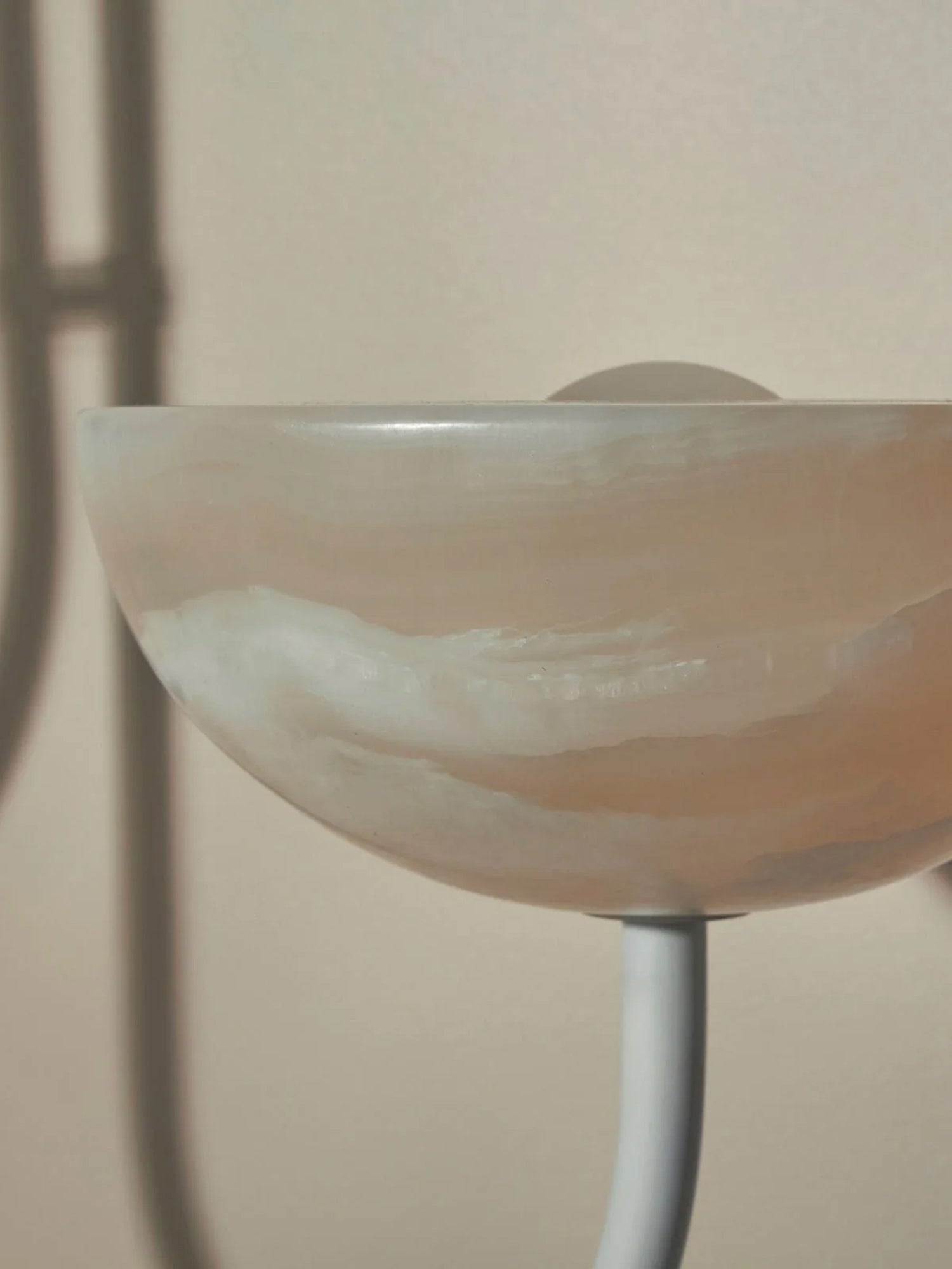 Lunaris Duo Alabaster Pendant Lamp by Bling Lighting Studio