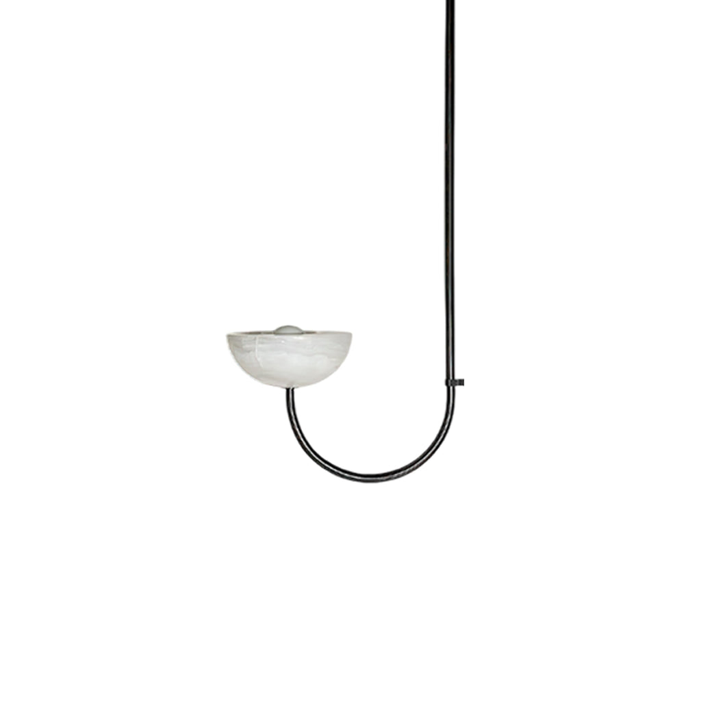 Lunaris Duo Alabaster Pendant Lamp by Bling Lighting Studio