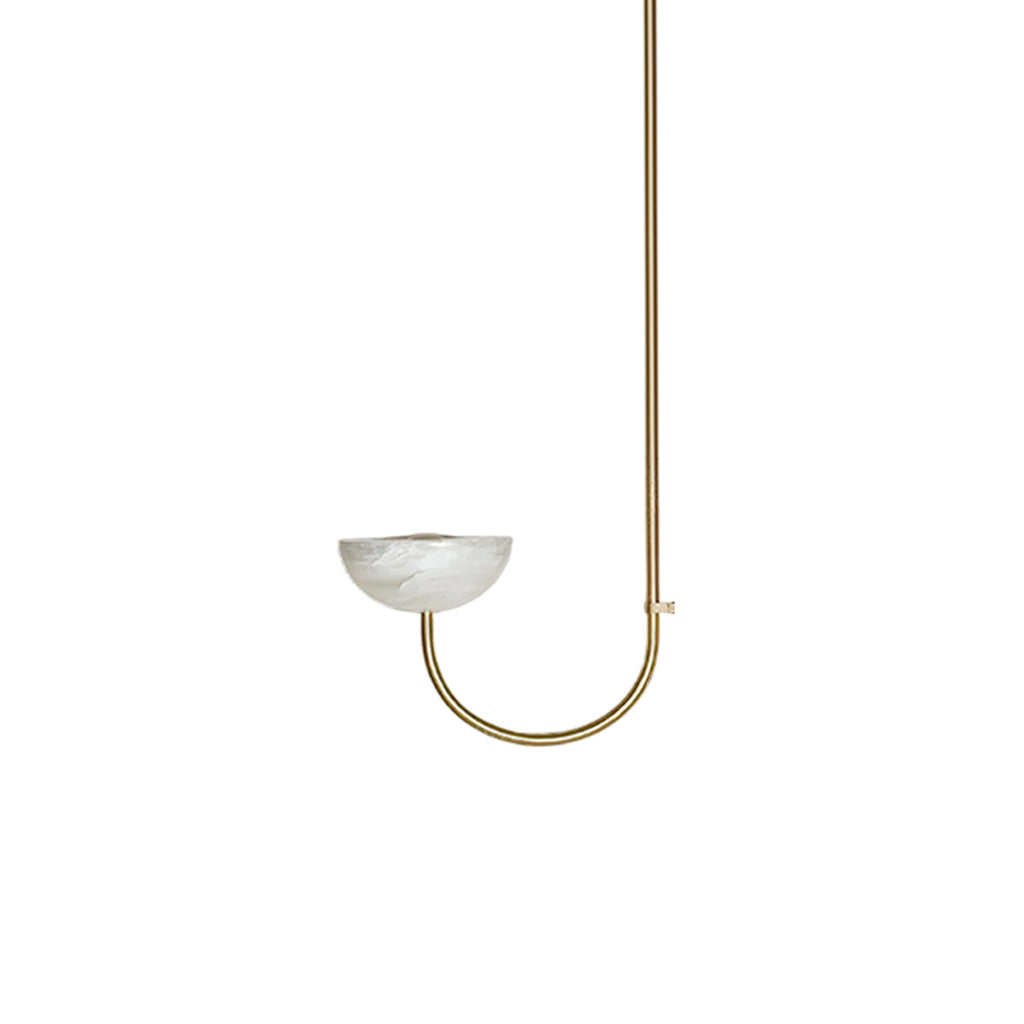 Lunaris Duo Alabaster Pendant Lamp by Bling Lighting Studio