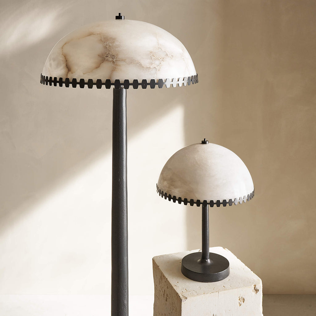Lunarra Dome Alabaster Table Lamp by Bling Lighting Studio