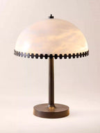 Lunarra Dome Alabaster Table Lamp by Bling Lighting Studio