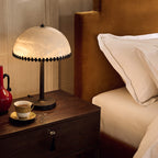 Lunarra Dome Alabaster Table Lamp by Bling Lighting Studio