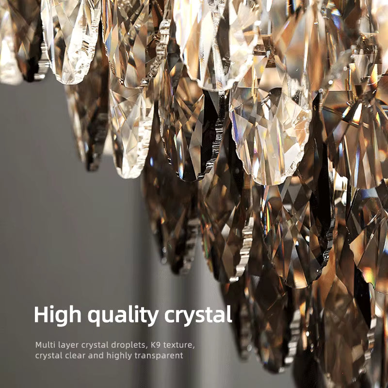 Luny Gold Cascading Waterfall Crystal Chandelier - Bling Lighting Studio