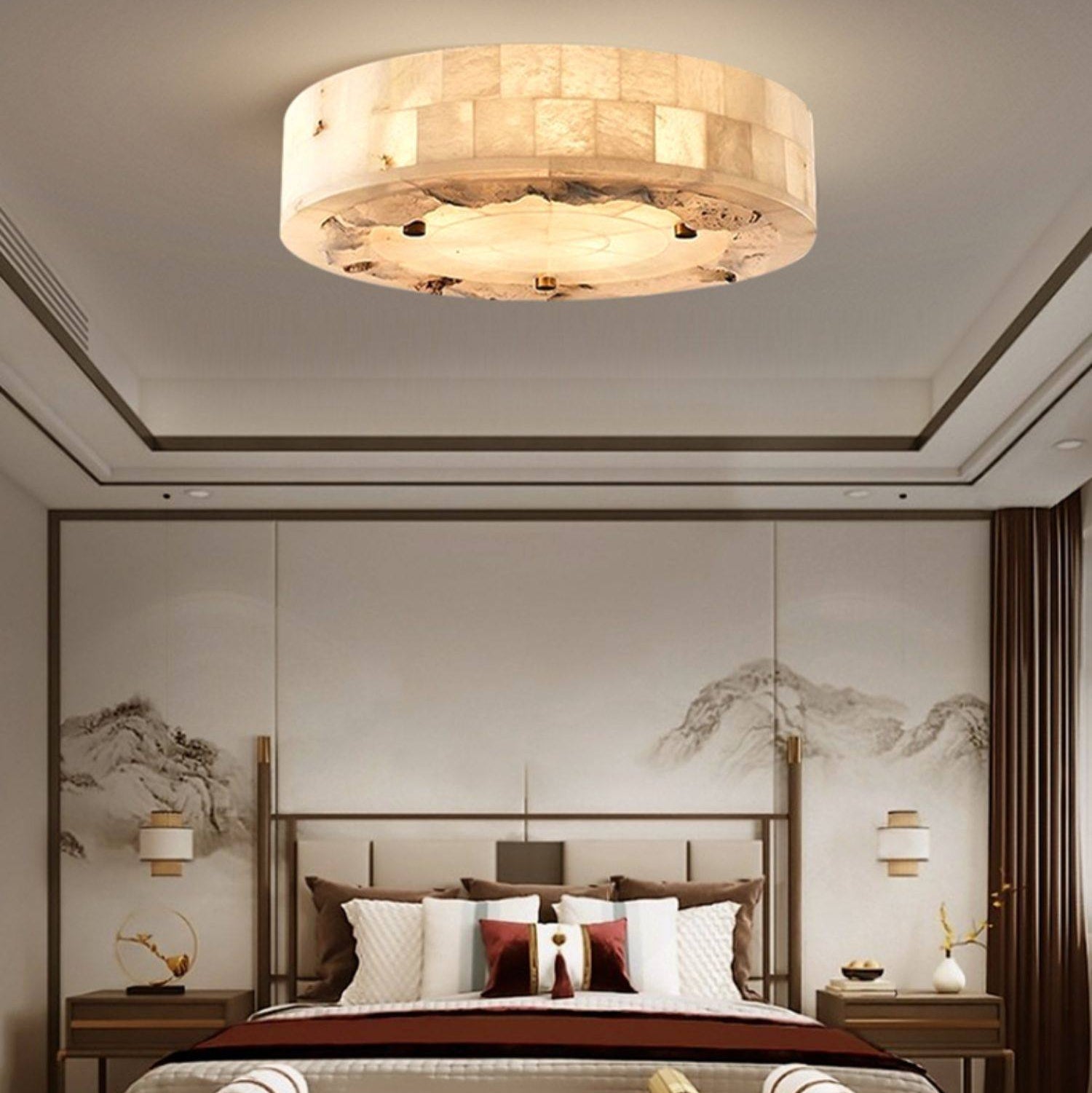 Luriel Alabaster Ceiling Light by Bling Lighting Studio