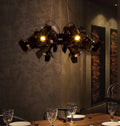 Lustra Black Industrial Chandelier - Bling Lighting Studio
