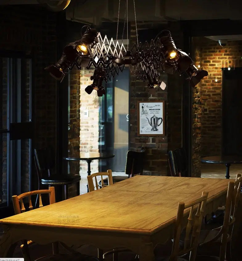 Lustra Black Industrial Chandelier - Bling Lighting Studio