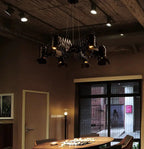 Lustra Black Industrial Chandelier - Bling Lighting Studio