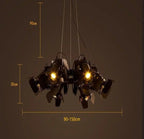 Lustra Black Industrial Chandelier - Bling Lighting Studio