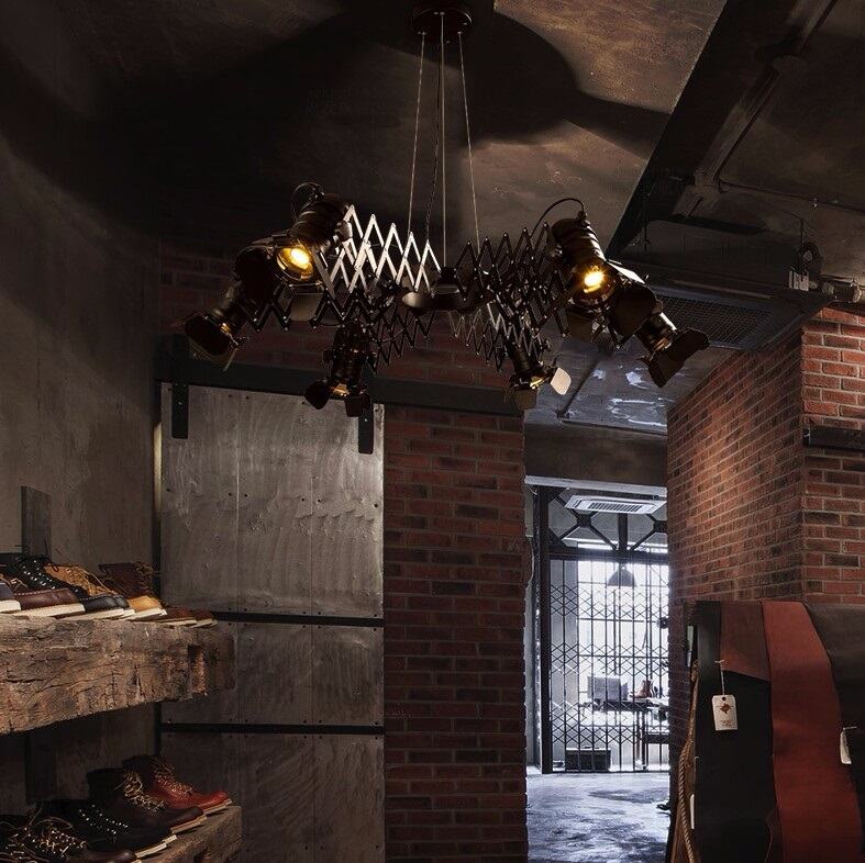 Lustra Black Industrial Chandelier - Bling Lighting Studio