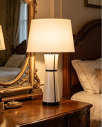 Luxe Leather Table Lamp by Bling Lighting Studio