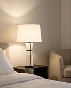Luxe Leather Table Lamp by Bling Lighting Studio