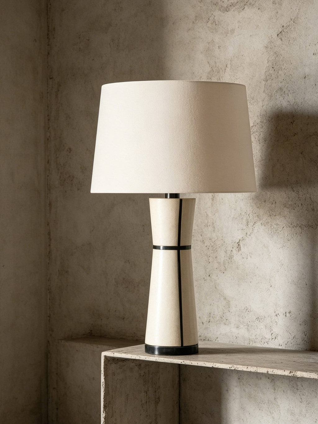 Luxe Leather Table Lamp by Bling Lighting Studio