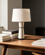 Luxe Leather Table Lamp by Bling Lighting Studio