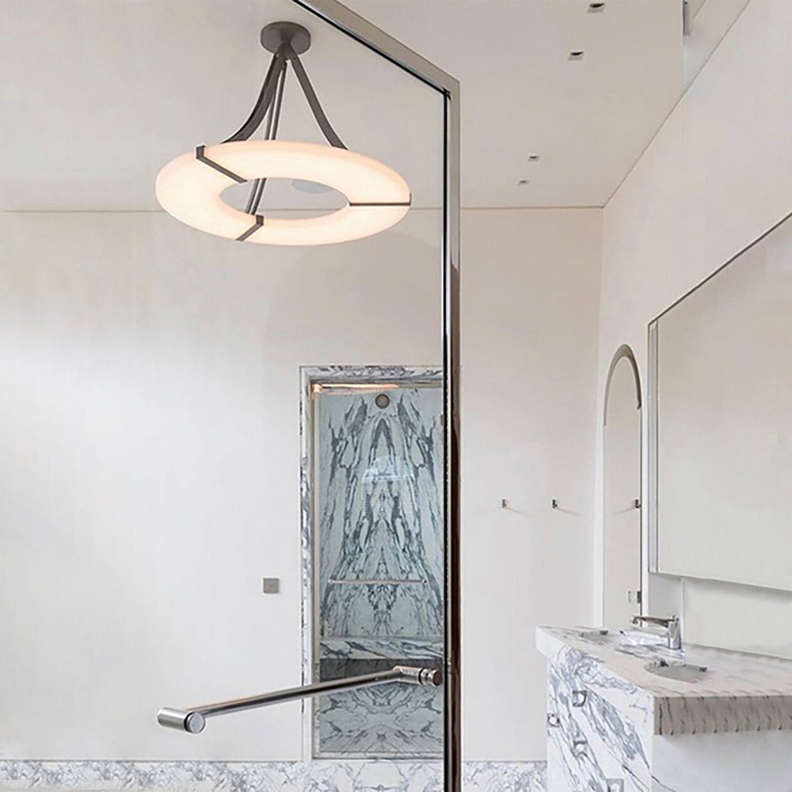 Luxembourg Alabaster Chandelier by Bling Lighting Studio