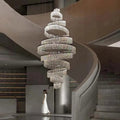 Luxury Crystal Grand Staircase Chandelier for high ceiling staircase and foyer lighting