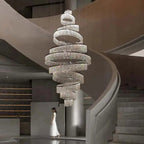 Luxury Crystal Grand Staircase Chandelier for high ceiling staircase and foyer lighting