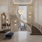 Luxury Faceted Crystal Cluster Chandelier by Bling Lighting Studio