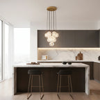 Luxury Faceted Crystal Cluster Chandelier by Bling Lighting Studio