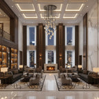 Luxury Faceted Crystal Cluster Chandelier by Bling Lighting Studio