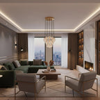 Luxury Faceted Crystal Cluster Chandelier by Bling Lighting Studio