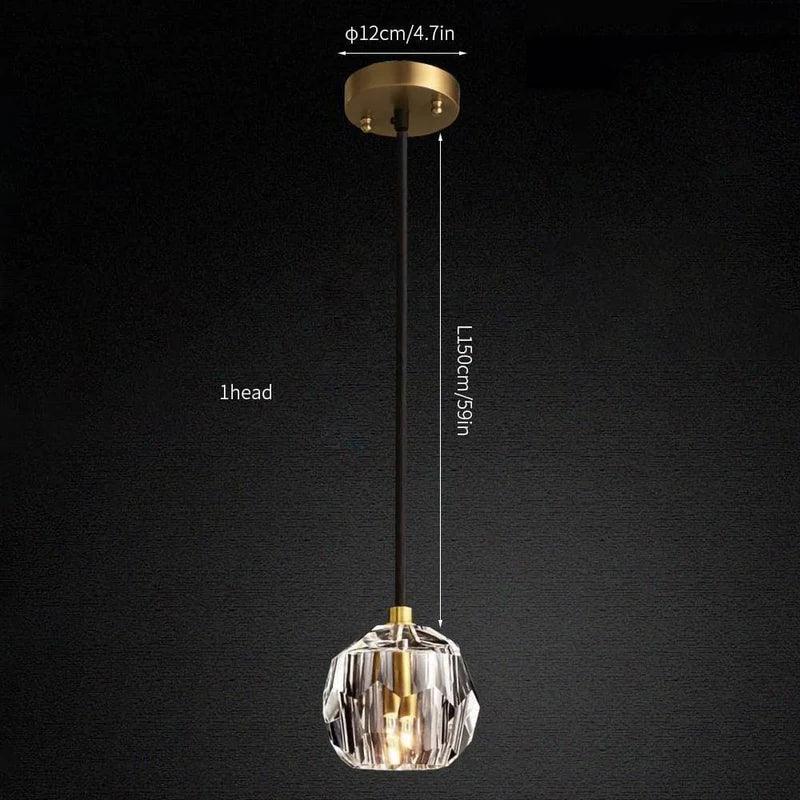 Luxury Faceted Crystal Cluster Chandelier by Bling Lighting Studio