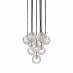 Luxury Faceted Crystal Cluster Chandelier by Bling Lighting Studio