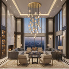 Luxury Faceted Crystal Cluster Chandelier by Bling Lighting Studio