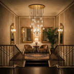 Luxury Faceted Crystal Cluster Chandelier by Bling Lighting Studio